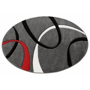 Teppich Bilbao, my home, rund, Höhe: 13 mm, handgearbeiteter Konturenschnitt, rund, Kurzflor, elegant, 3D-Design