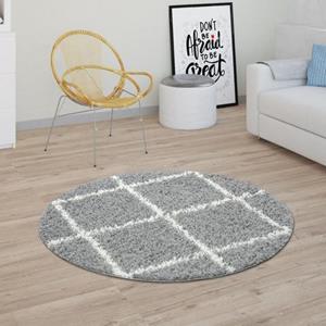 Paco Home Hochflor-Teppich "Kalmar 441", rund