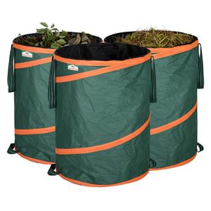 Gardebruk Popup Gartenabfallsack 3er-Set Grün je 165 Liter