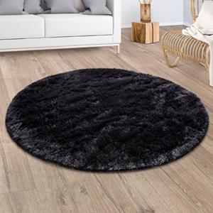 Paco Home Hochflor-Teppich "Silky 591", rund, Uni Farben, besonders weich und kuschelig