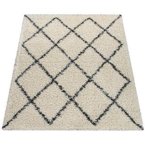 Hochflor-Teppich Kalmar 444, Paco Home, rechteckig, Höhe: 40 mm, Scandi Design, Rauten Muster, weich & kuschelig