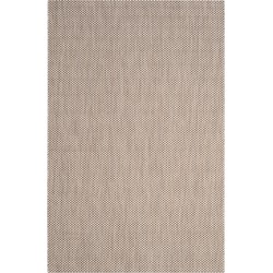 Safavieh Contemporary Indoor/Outdoor Woven Area Rug, Courtyard Collection, CY8521, in Beige & Brown, 79 X 152 cm