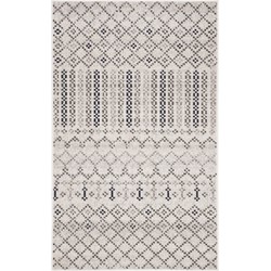 Safavieh Bright & Modern Indoor/Outdoor Woven Area Rug, Montage Collection, MTG366, in Grey & Charcoal, 91 X 152 cm