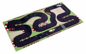 Böing Carpet Vloerkleed voor de kinderkamer Lovely Kids 407 Straten-speelkleed, motief racebaan, kinderkamer