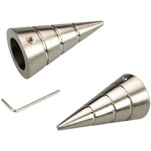 LIEDECO Endstück für Gardinenstangen Kegel mit Rille Innenlauf, ø 16 mm