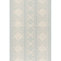 Safavieh Transitional Indoor/Outdoor Woven Area Rug, Beachhouse Collection, BHS174, in Aqua & Cream, 160 X 229 cm