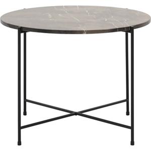 ebuy24 Couchtisch Avila Ecktisch Ø52cm Marmor braun.