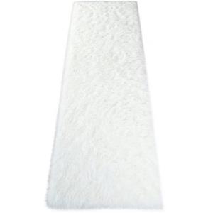 Home affaire Hochflor-Läufer "Dena", rechteckig, Kunstfell, weich, Uni-Farben, Wohnzimmer, Schlafzimmer, Esszimmer