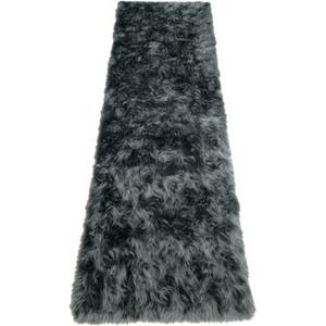 Home affaire Hochflor-Läufer "Dena", rechteckig, Kunstfell, weich, Uni-Farben, Wohnzimmer, Schlafzimmer, Esszimmer