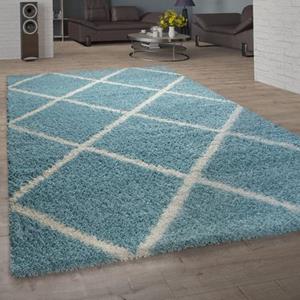 Paco Home Hochflor-Teppich "Kalmar 441", rechteckig, Scandi Design, Rauten Muster, weich & kuschelig