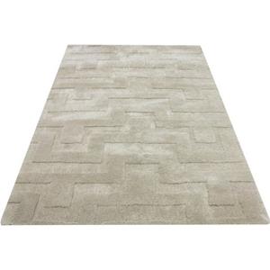 LeGer Home by Lena Gercke Hochflor-Teppich "Jolina", rechteckig, Shaggy Teppich, Hoch-Tief-Struktur, einfarbig, schmutzabweisend