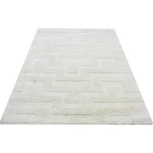 LeGer Home by Lena Gercke Hochflor-Teppich "Jolina", rechteckig, Shaggy Teppich, Hoch-Tief-Struktur, einfarbig, schmutzabweisend