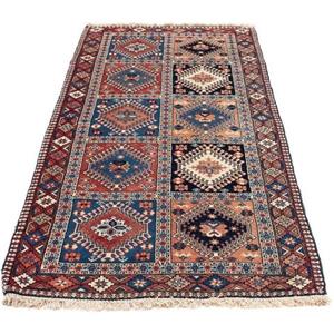 morgenland Hochflor-Läufer "Yalameh Medaillon Rosso scuro 210 x 83 cm", rechteckig, Handgeknüpft