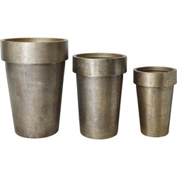 PTMD Collection PTMD Lovay Brass brushed alu sheet pot round SV3