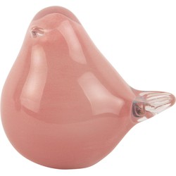 Present Time Ornament Fat Bird - Roze - 14x8x12cm