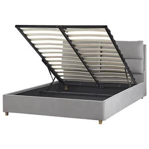 Beliani BATILLY Bed Grijs 140x200