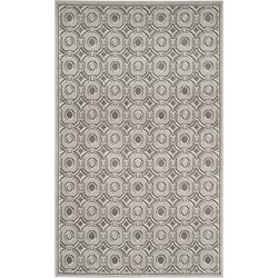 Safavieh Trellis Indoor/Outdoor Woven Area Rug, Amherst Collection, AMTB431, in Light Grey & Ivory, 152 X 213 cm