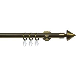 Liedeco Gardinenstange "Stilgarnitur 20 mm Blues Kegel", 1 läufig-läufig, Fixmaß, Gardinenstange Komplett
