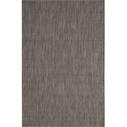 Safavieh Contemporary Indoor/Outdoor Woven Area Rug, Courtyard Collection, CY8521, in Black & Beige, 201 X 290 cm