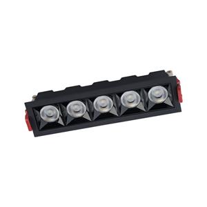 Nowodvorski Zwarte inbouwspot Midi Led 5x1 leds - 3000K 10062