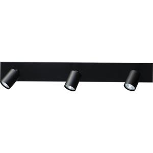 Masterlight Plafondlamp zwart Bounce met 3 zwarte spots 5491-05-05-70-3