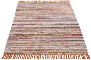 carpetfine Vloerkleed Kelim Chindi handgeweven, patchwork tapijt met franjes, ook verkrijgbaar in loperformaten