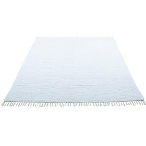 THEKO Vloerkleed Happy Cotton Handgeweven vloerkleed, platweefsel, puur katoen, met de hand geweven, met franje