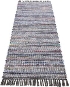 carpetfine Vloerkleed Kelim Chindi handgeweven, patchwork tapijt met franjes, ook verkrijgbaar in loperformaten