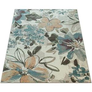 Paco Home Teppich "Kosy 515", rechteckig, Kurzflor, buntes Blumen Design, ideal im Wohnzimmer & Schlafzimmer