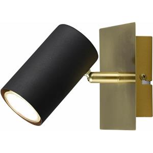 Trio international Wandspot Marley zwart met goud 802400180