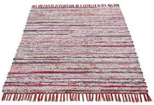 carpetfine Vloerkleed Kelim Chindi handgeweven, patchwork tapijt met franjes, ook verkrijgbaar in loperformaten