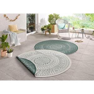 NORTHRUGS Teppich "Porto Wendeteppich", rund, In-und Outdoor geeignet, Robust, Pflegeleicht, Flachgewebe