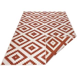 NORTHRUGS Vloerkleed Malta tweezijdig te gebruiken kleed In- en outdoor, geruit design, robuust, gemakkelijk in onderhoud, platweefsel