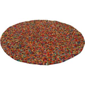 THEKO Wollen kleed Felty 2.2 Viltbolletjes-vloerkleed, zuivere wol, met de hand gemaakt