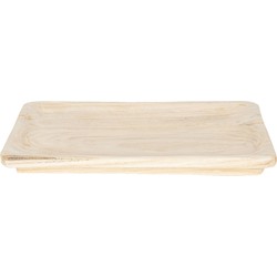 Clayre & Eef Decoratie Dienblad 41x28x4 cm Bruin Hout Rechthoek Serveerschaal