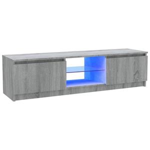 VidaXL Tv-meubel met LED-verlichting 120x30x35,5 cm grijs sonoma eiken