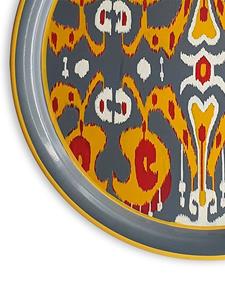 Les-Ottomans Dienblad met abstracte print - Grijs