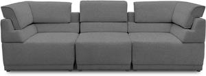 Domo Collection 3-Sitzer 800007, (Set, 3 Teile), Rückenkissen aufstellbar, unendlich erweiterbar