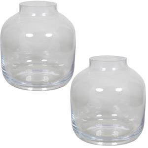 Floran Set van 3x stuks glazen vaas/vazen Mensa 6,5 liter smalle hals 19 x 21 cm -