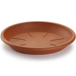 Forte Plastics Opvangschaal/onderschotel voor plantenpot terra cotta rond 24 cm -