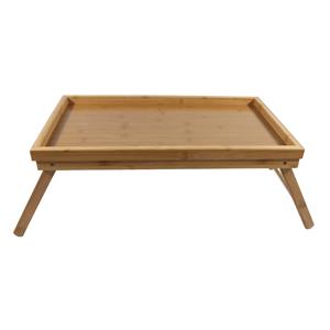 1x Bamboe ontbijt op bed dienbladen/tafeltjes 50 x 30 cm -