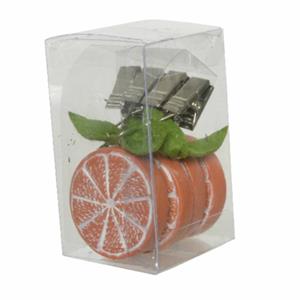 Decoris 8x Sinaasappels tafelkleedgewichtjes fruit thema -