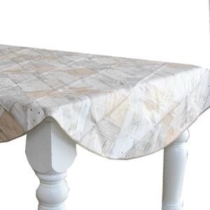 Buiten tafelkleed/tafelzeil houten planken print 160 cm -