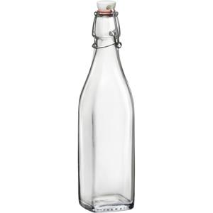 Bormioli Rocco 1x Limonadeflessen/waterflessen transparant 250 ml vierkant -