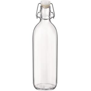 Bormioli Rocco 1x Limonadeflessen/waterflessen transparant 1 liter 28 cm -