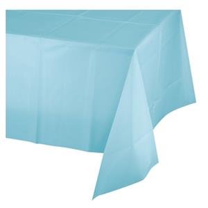 Lichtblauw plastic tafelkleed 137 x 274 cm -