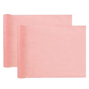 Santex Tafelloper op rol - 2x - zalmroze - 30 cm x 10 m - non woven polyester -