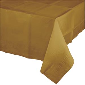 2x stuks tafelkleed goud 274 x 137 cm -