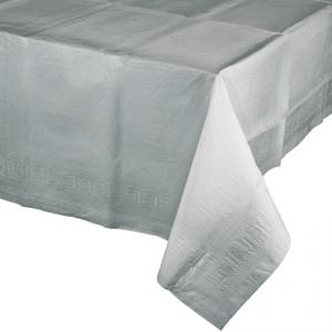 2x stuks tafelkleed zilver grijs 274 x 137 cm papier -