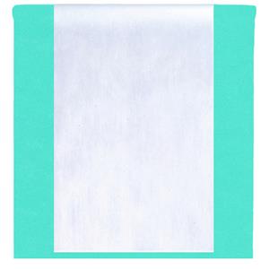 Santex Feest tafelkleed met tafelloper - op rol - azuurblauw/wit - 10 meter -